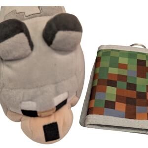 Jinx Minecraft Plush Baby Wolf and Wallet